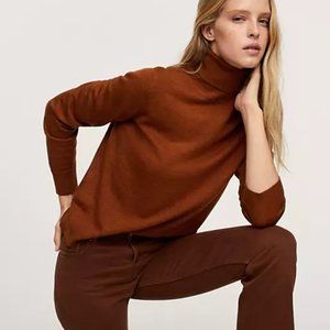 Mango - Brown Turtleneck Sweater